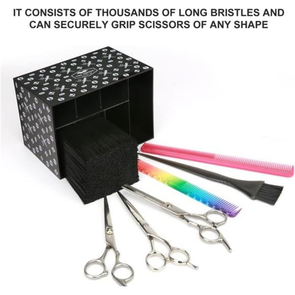 Hair Salon Scissors Storage Box, Shear Holder  Barber Tools Holder (Black-White) - Picture 6 of 6